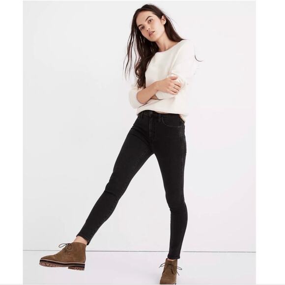New Madewell 10" High-Rise Black Skinny Jeans Starkey Wash size 24 - Picture 1 of 9